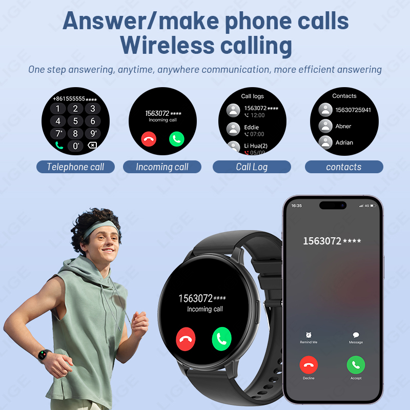 LIGE New 1.43 inches Bluetooth - Watches Ladies Smartwatch review and price
