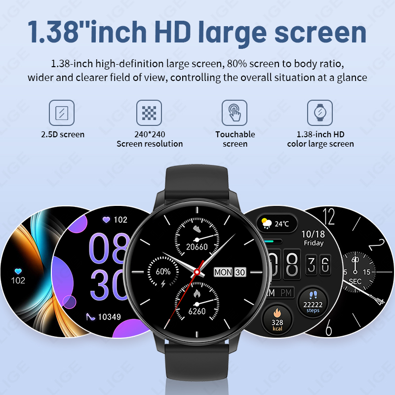LIGE New 1.43 inches Bluetooth - Watches Ladies Smartwatch review and price