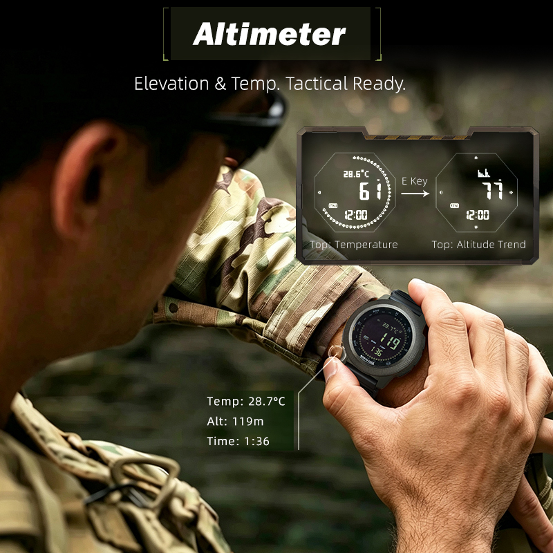 NORTH EDGE APACHE-CF Men Digit - Altimeter Compass Watch review and price